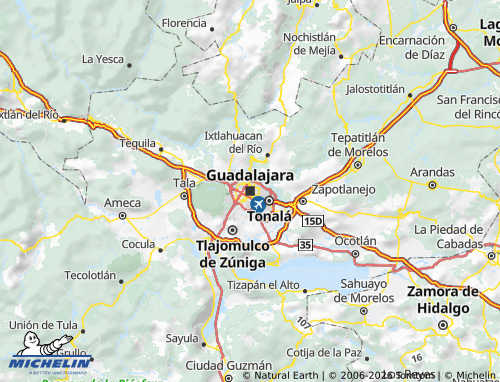 MICHELIN-Landkarte Jalisco - ViaMichelin