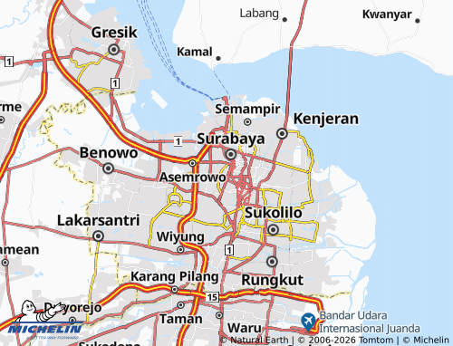 MICHELIN Bubutan map - ViaMichelin
