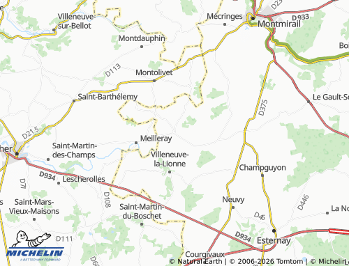 Mapa MICHELIN Le Vézier - ViaMichelin
