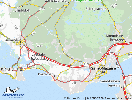 Carte MICHELIN Saint-André-des-Eaux - ViaMichelin