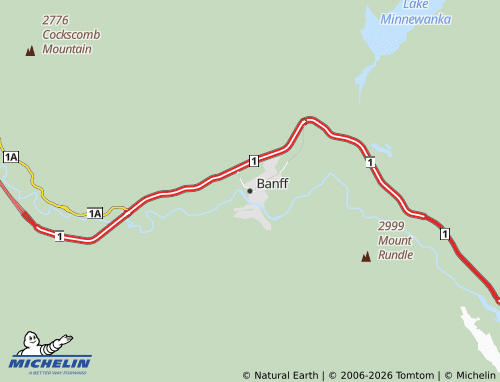 MICHELIN Banff map - ViaMichelin