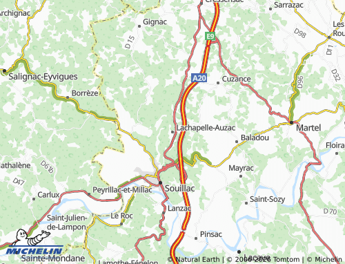 MICHELIN Lachapelle-Auzac map - ViaMichelin