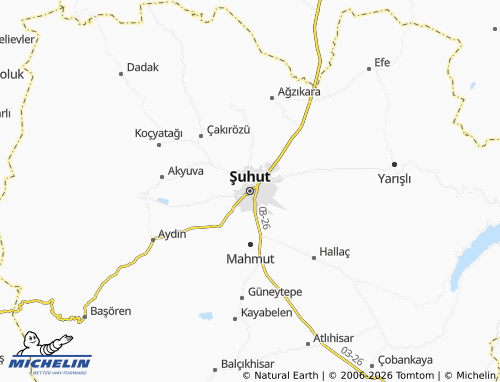 MICHELIN Şuhut map - ViaMichelin