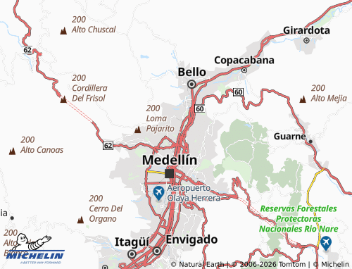 Carte MICHELIN Francisco Antonio Zea - ViaMichelin
