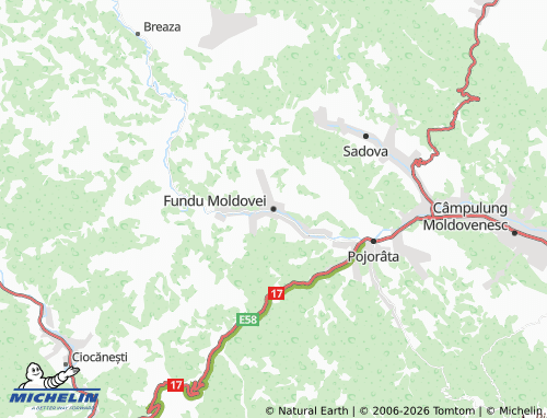Mappa MICHELIN Fundu Moldovei - ViaMichelin