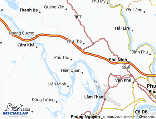 Mapa MICHELIN Phong Châu - ViaMichelin