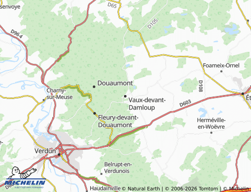 MICHELIN Vaux-devant-Damloup map - ViaMichelin
