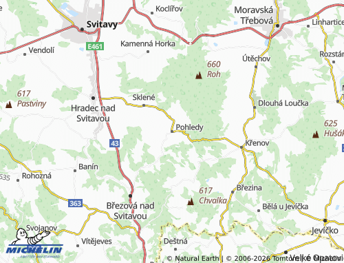 MICHELIN Pohledy map - ViaMichelin
