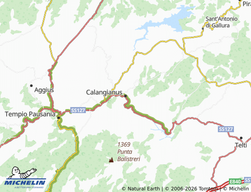 Mapa MICHELIN Calangianus - ViaMichelin
