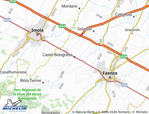 MICHELIN Castel Bolognese map - ViaMichelin