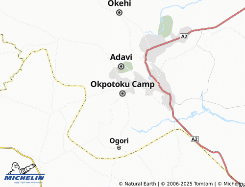 MICHELIN-Landkarte Okpotoku Camp - ViaMichelin