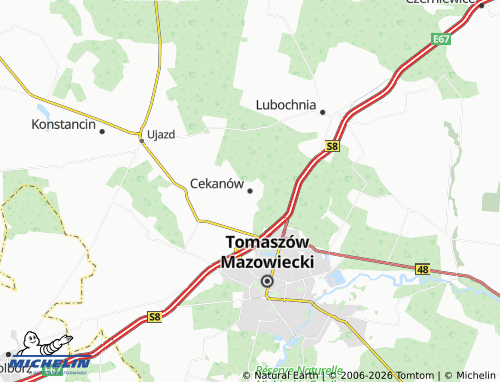 MICHELIN-Landkarte Cekanów - ViaMichelin