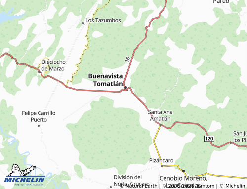 MICHELIN Del Parque map - ViaMichelin