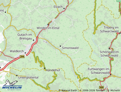 MICHELIN Simonswald map - ViaMichelin