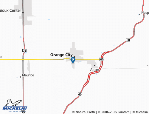 MICHELIN Orange City map - ViaMichelin