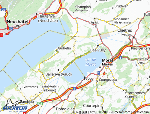MICHELIN-Landkarte Mur (Vaud) - ViaMichelin