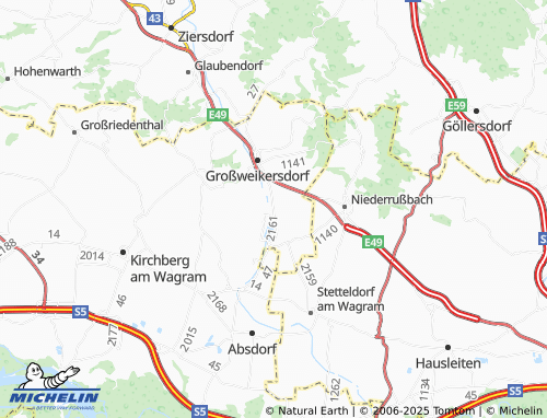 Carte MICHELIN Kleinwiesendorf - ViaMichelin