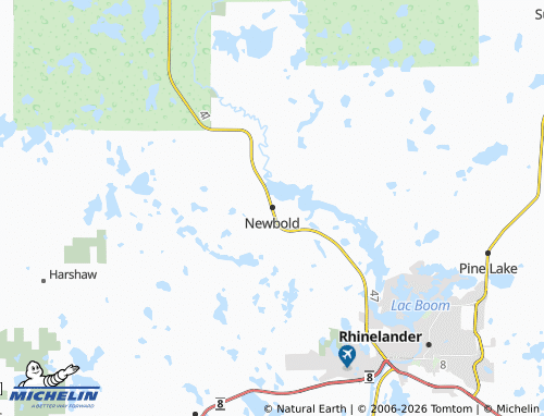 Carte MICHELIN Newbold - ViaMichelin