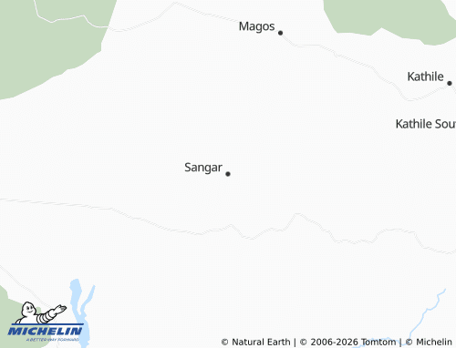 MICHELIN Sangar map - ViaMichelin