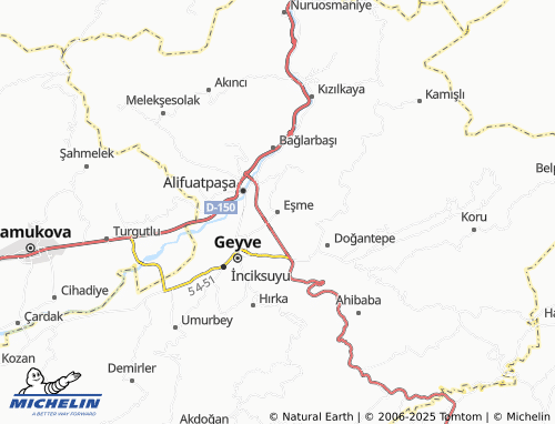 MICHELIN Eşme map - ViaMichelin