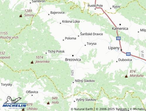 MICHELIN-Landkarte Brezovica - ViaMichelin