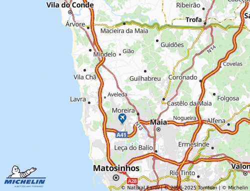 Carte MICHELIN Vilar de Pinheiro - ViaMichelin