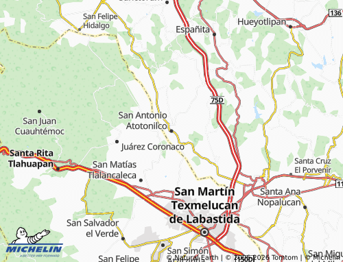Mappa MICHELIN San Antonio Atotonilco - ViaMichelin