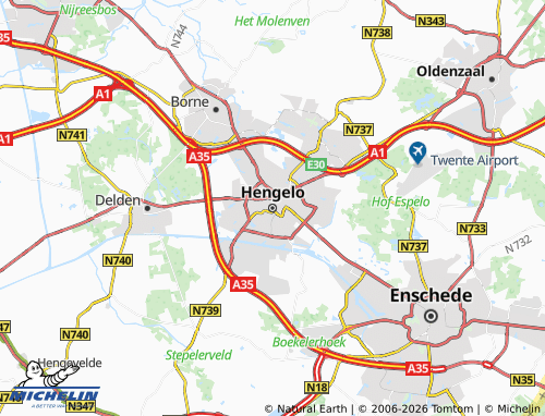 MICHELIN Hengelo map - ViaMichelin