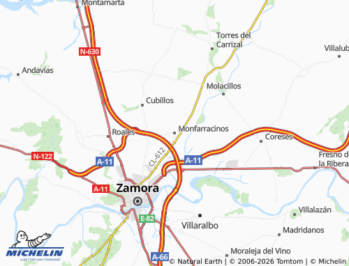 MICHELIN Monfarracinos map - ViaMichelin