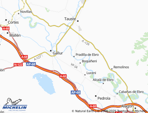 MICHELIN Pradilla de Ebro map - ViaMichelin