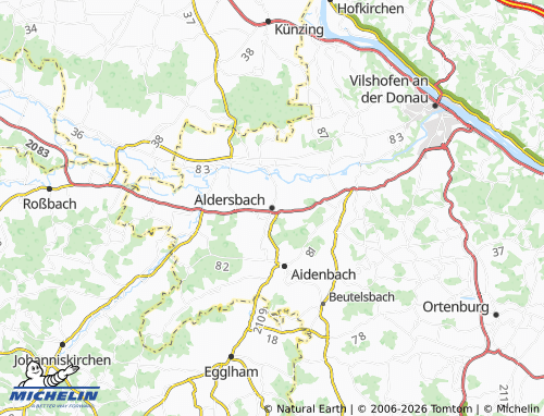 Mapa MICHELIN Aldersbach - ViaMichelin