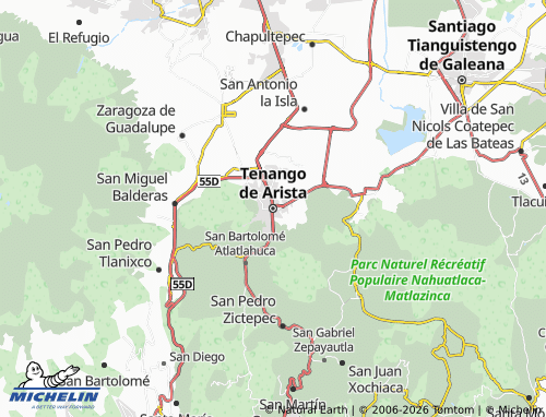 Mapa MICHELIN Tenango de Arista - ViaMichelin
