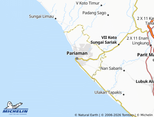 Mapa MICHELIN Pariaman - ViaMichelin