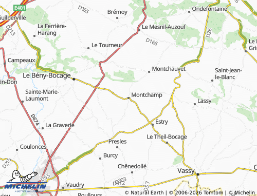 MICHELIN Montchamp map - ViaMichelin