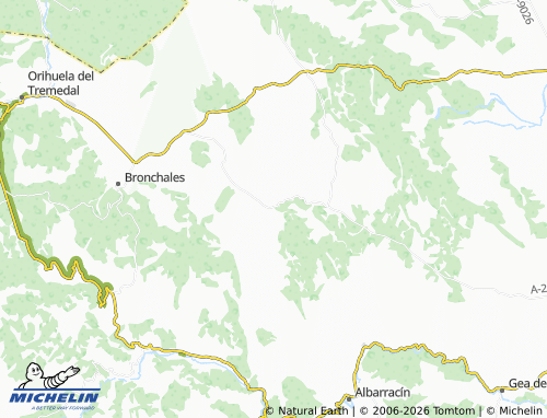 Kaart MICHELIN Monterde de Albarracín - ViaMichelin
