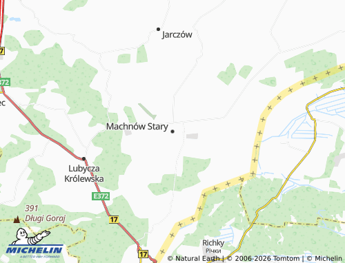 Mapa MICHELIN Machnów Stary - ViaMichelin