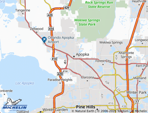 Mapa MICHELIN Apopka - ViaMichelin