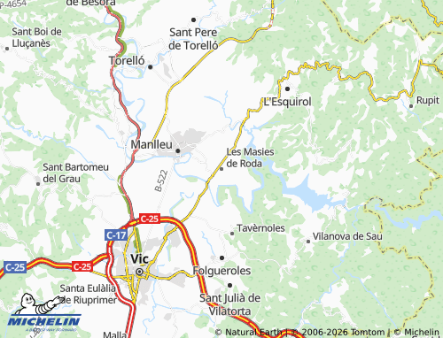Carte MICHELIN Les Masies de Roda - ViaMichelin