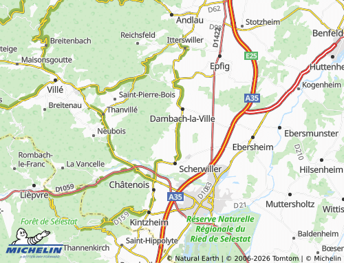Carte MICHELIN Dieffenthal - ViaMichelin