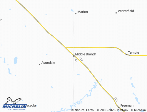 Mappa MICHELIN Middle Branch - ViaMichelin