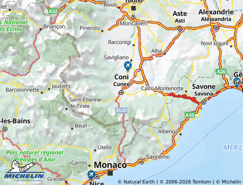 Mappa MICHELIN Cuneo - ViaMichelin