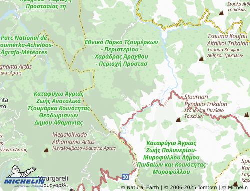 MICHELIN Pachtouri map - ViaMichelin