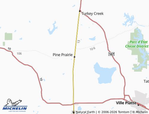 Mapa MICHELIN Pine Prairie - ViaMichelin