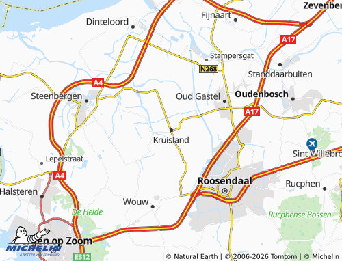 MICHELIN Kruisland map - ViaMichelin
