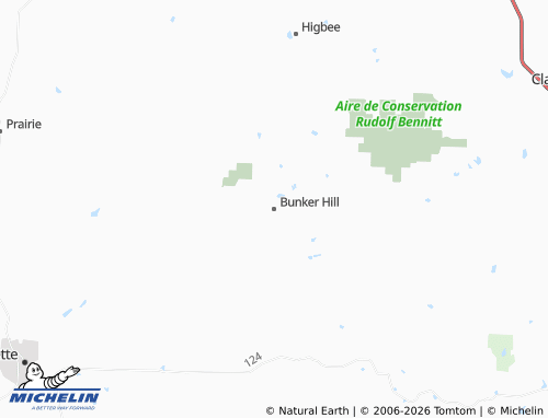 Mapa MICHELIN Bunker Hill - ViaMichelin