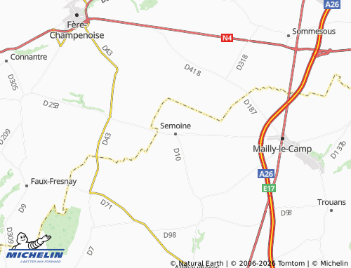 Mappa MICHELIN Semoine - ViaMichelin