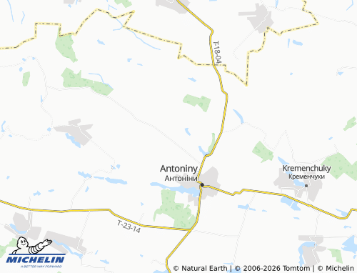 Mappa MICHELIN Zakrynychchia - ViaMichelin