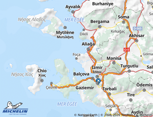 Kaart MICHELIN Foça - ViaMichelin