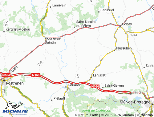 MICHELIN Sainte-Tréphine map - ViaMichelin