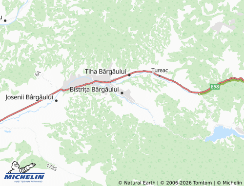 Mappa MICHELIN Bistrița Bârgăului - ViaMichelin